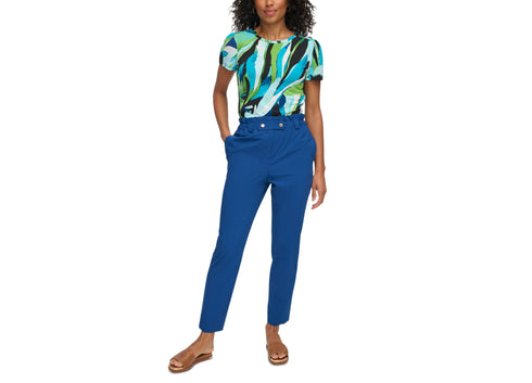 Petite Paperbag-Waist Skinny Pants